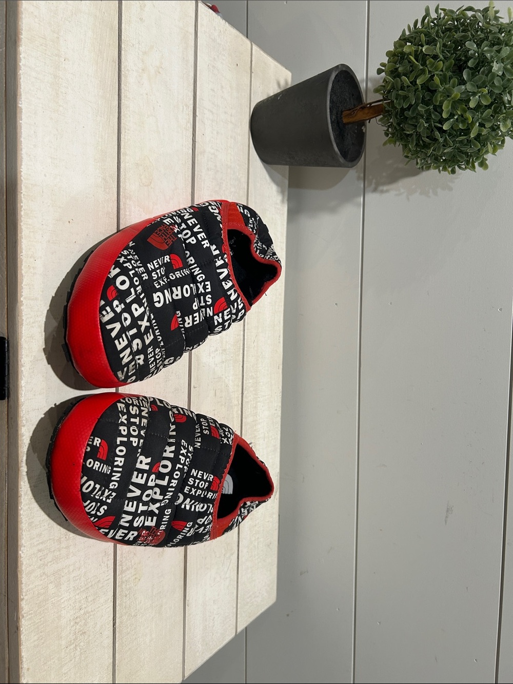 Men’s Black & Red Slip-On Sneakers - North Face